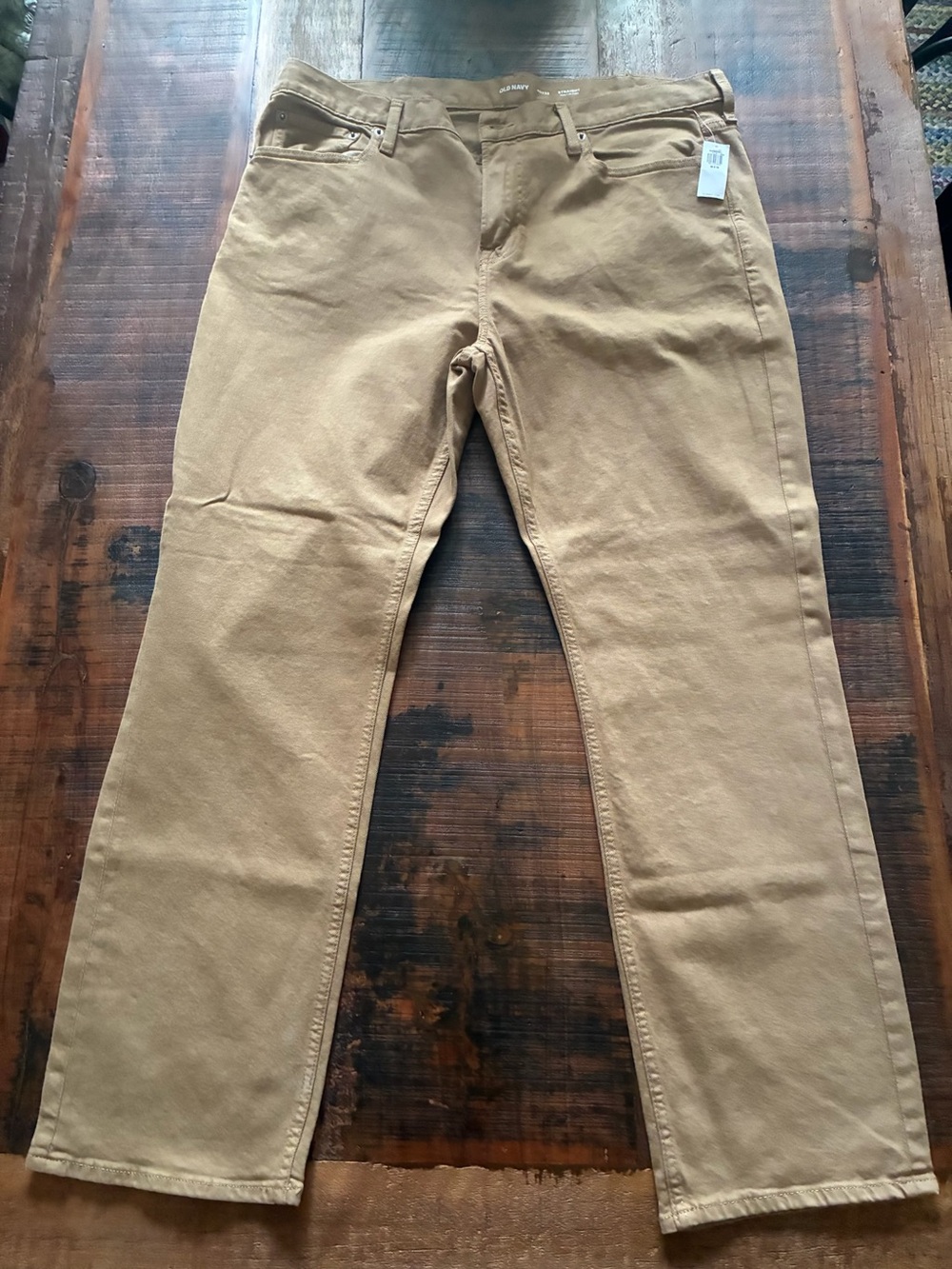 Old Navy Straight Built-in Flex Jeans - Tan 40x32